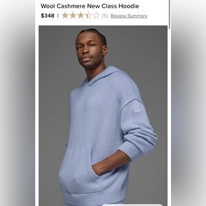 Men’s BRAND NEW ALO YOGA New Class Cashmere Hoodie Sz MEDIUM